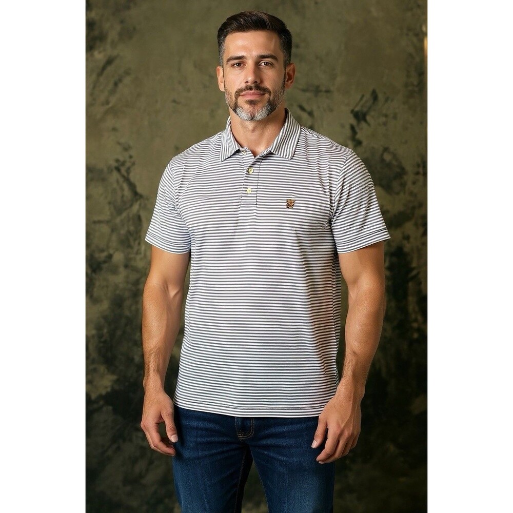 RLX Ralph Lauren Milwaukee Country Club Polo - Men’s Large - Navy Stripe EUC